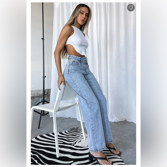 White Fox Boutique Take My Time Jeans NWT - Picture 7 of 9